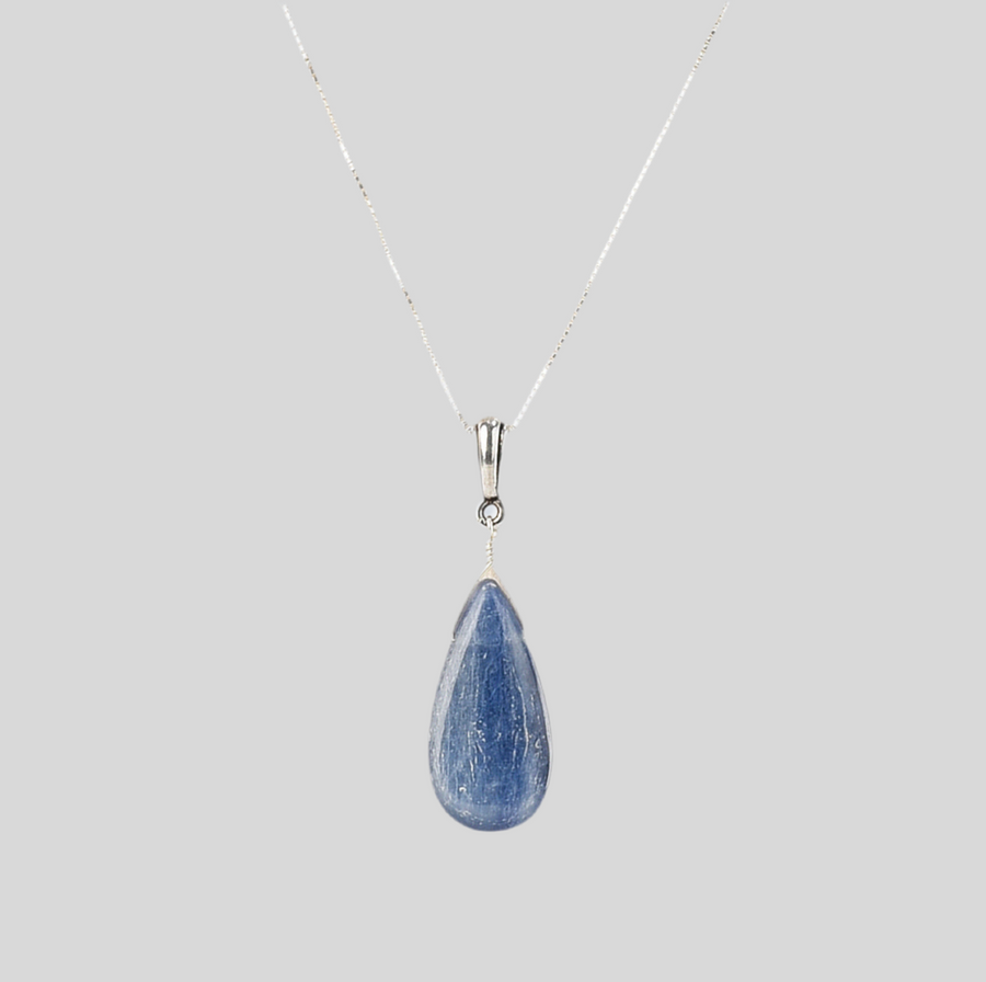 Solitaire Drop Kyanite Necklace